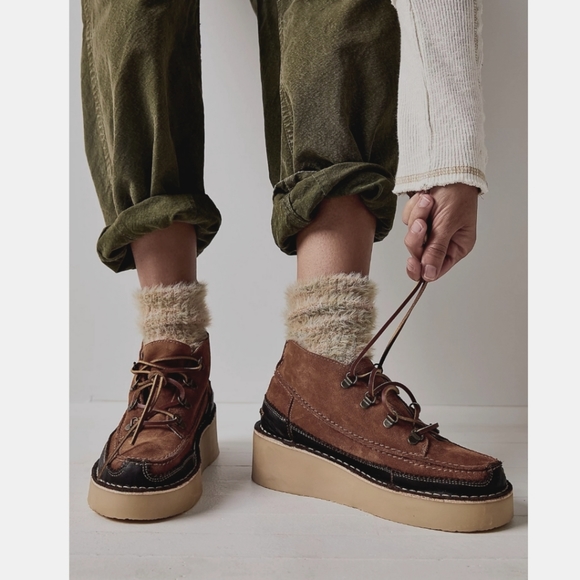 Quilt Yuketen Hunt Boots FREE PEOPLE Mod Mocc Shoe Boots Ankle